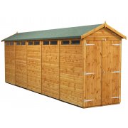 Power 20x4 Apex Secure Garden Shed - Double Door